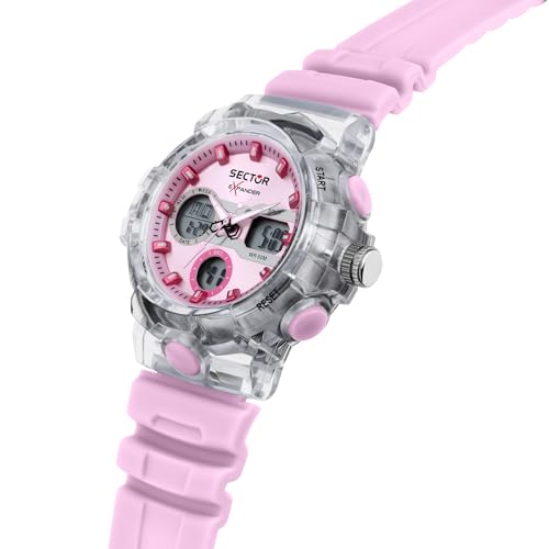 Detalle de Sector No Limits Orologio Donna EXP-46, 43 mm Rosa – Orologio Digitale/Analogico in Plastica (R3251242501)