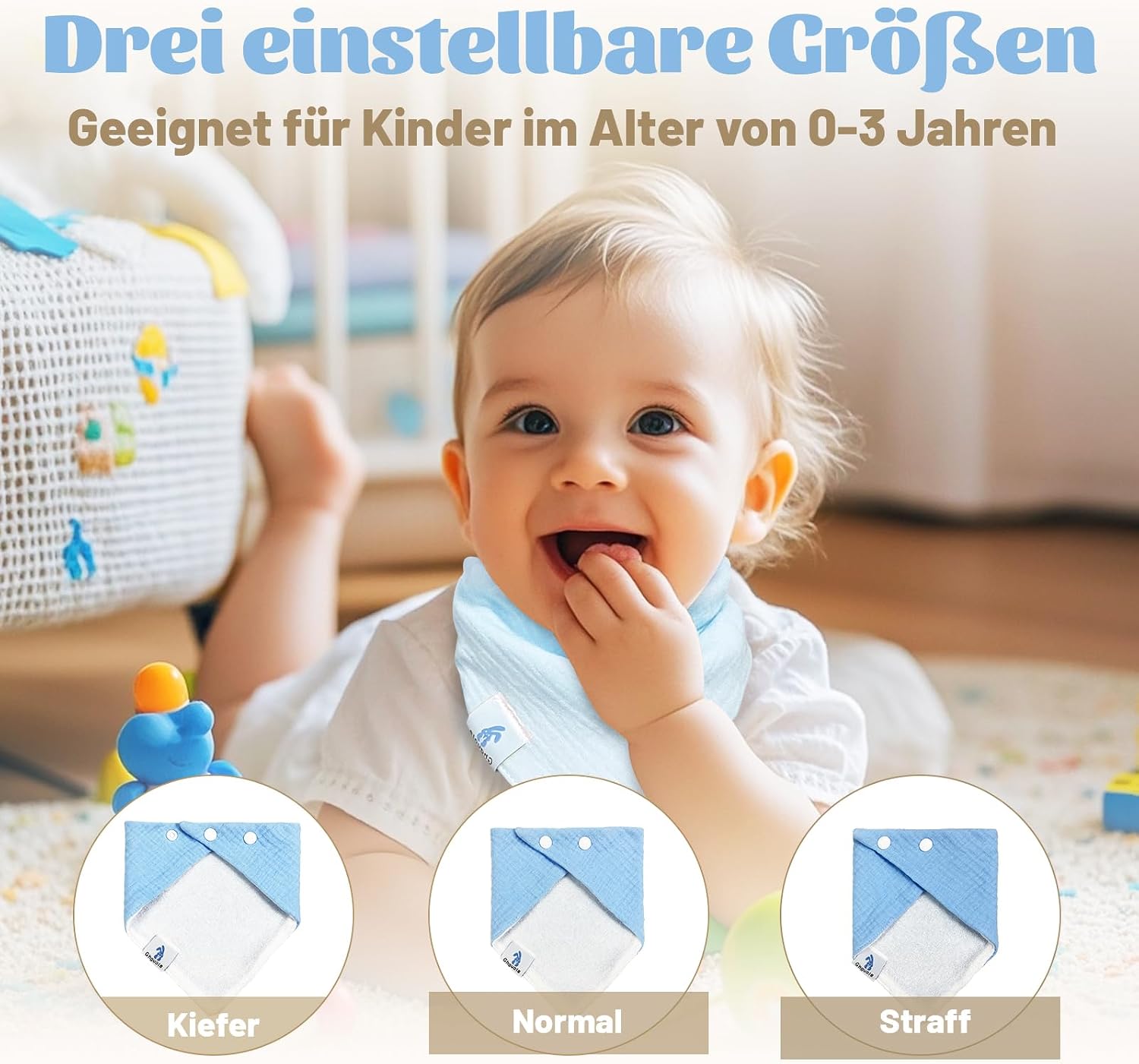 Detalle 2 de Ghguole Lätzchen 12er Pack für Babys