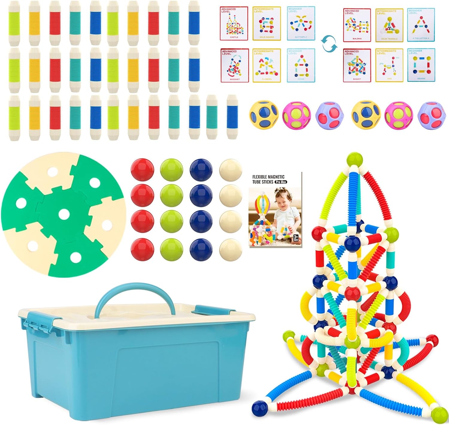 Detalle 2 de nicknack Magnetic Building Telescopic Stick Toy – 67-Piece STEM Set for 3–8 Year Olds
