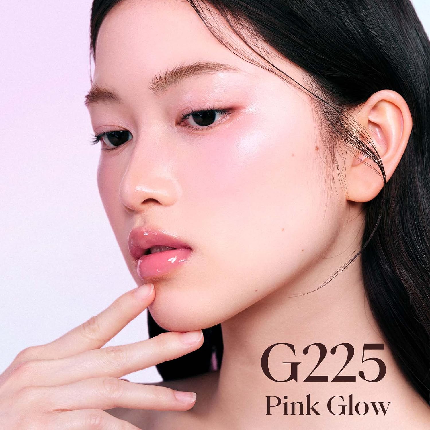 Detalle de JOOCYEE AURA Glazed Blush Highlighter: Veil Nude, Dewy Finish