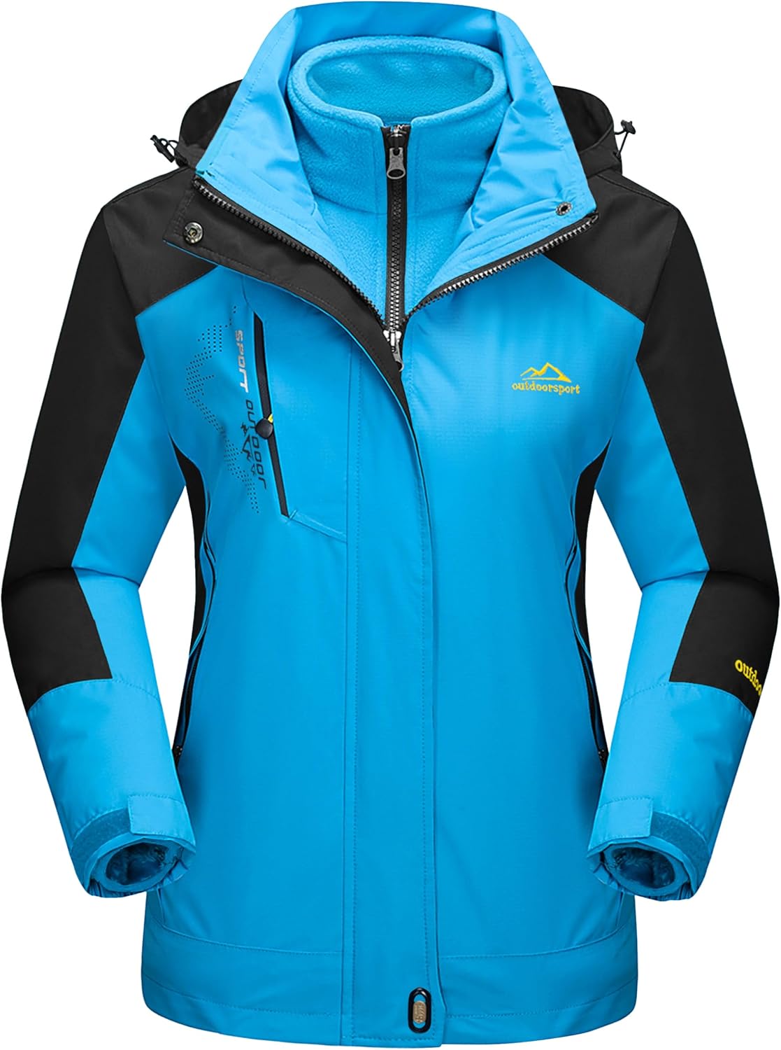 Detalle de MAGCOMSEN MCS1305-32 Women’s 3-in-1 Waterproof Ski Jacket with Fleece