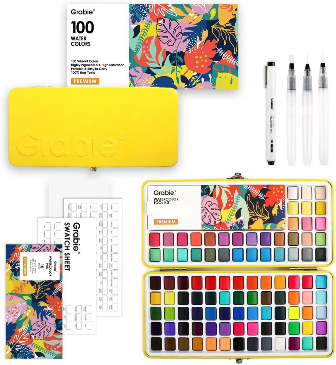 Thumbnail 6 de Grabie 100 Colors Watercolor Paint Set 🎨