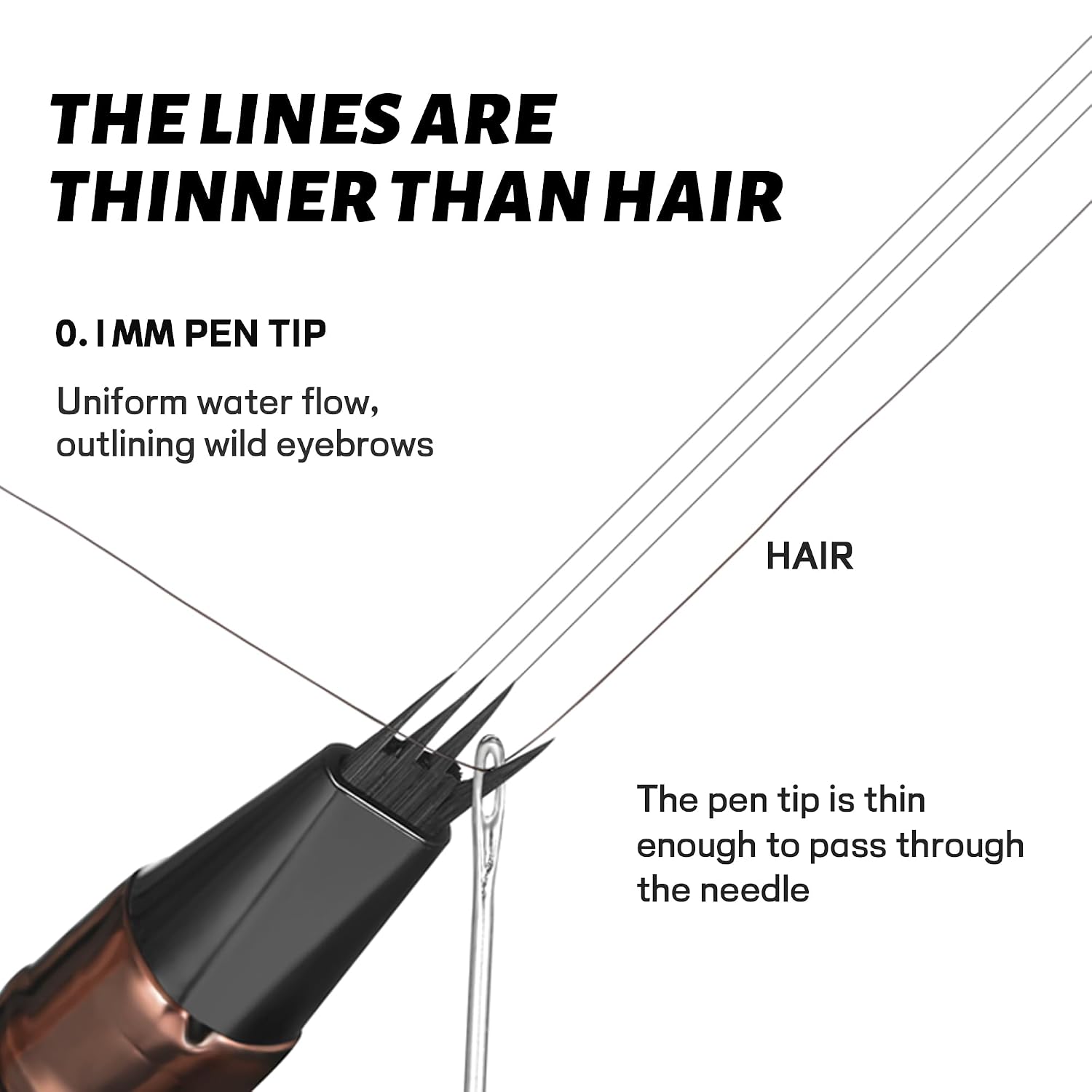 Thumbnail 4 de Espoce 2 Pack Eyebrow Pen: Waterproof Microblading Style Brow Pencil in Dark Brown