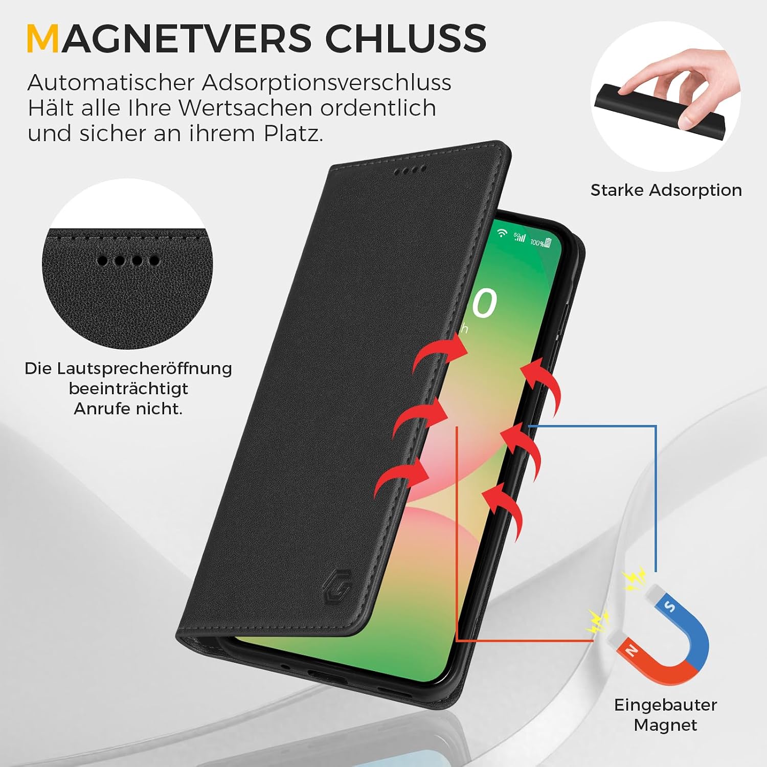Thumbnail 2 de Kirnntca Handyhülle A56 5G mit Kartenfach