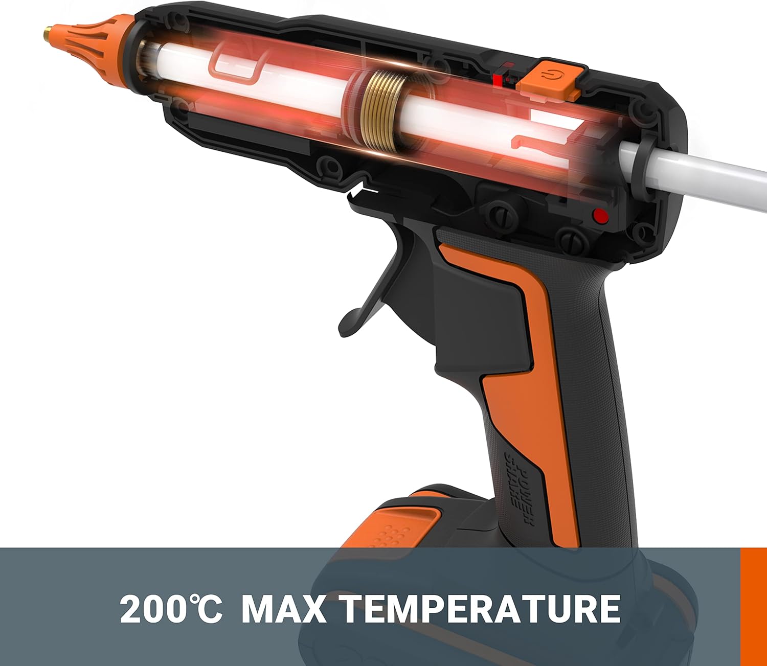 Thumbnail 3 de WORX 18V Cordless Hot Glue Gun WX045.9 (20V MAX), 60W, up to 200°C