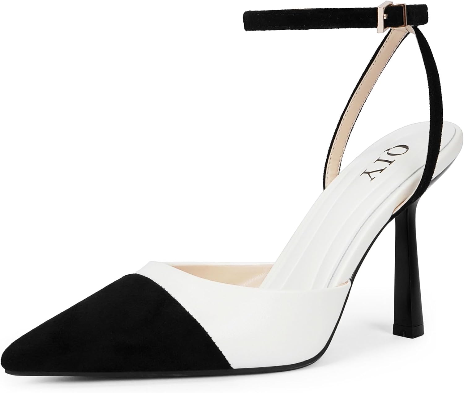 Thumbnail 5 de QIY Closed-Toe Ankle Strap Heels for Women with Pointed Toe Stiletto Design