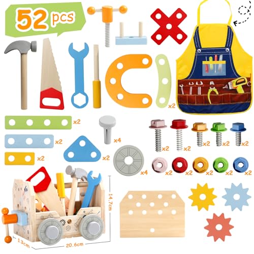 Thumbnail 6 de Caja Herramientas Infantil Coche de Madera 39 Piezas