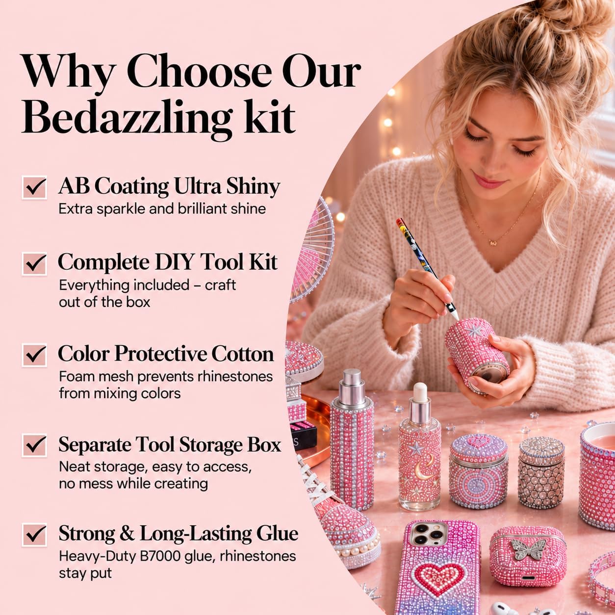 Detalle de Kiwixmoon Bedazzling Kit 3mm Rhinestones