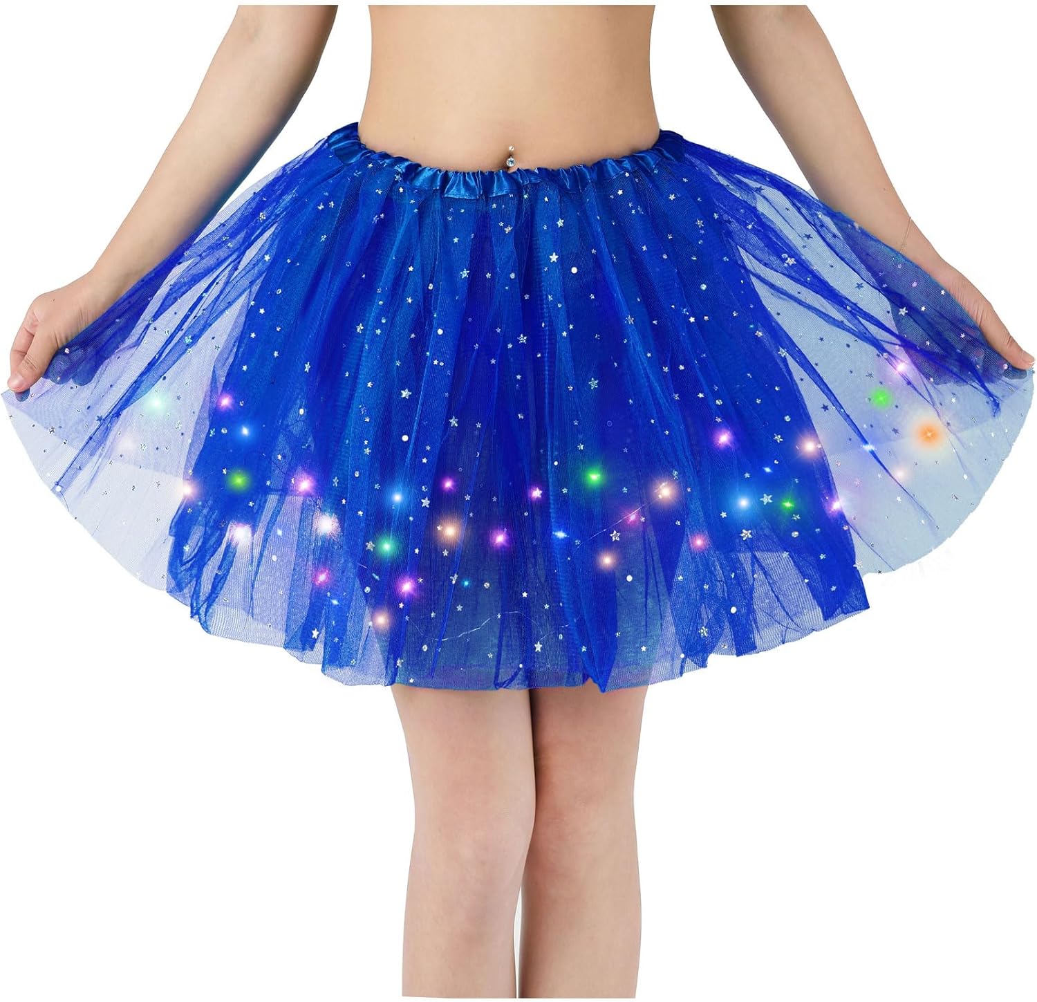 Thumbnail 6 de Kefiyis LED Tüllrock Damen – bunte Leuchteffekte für Party, Bühne und Kostüm