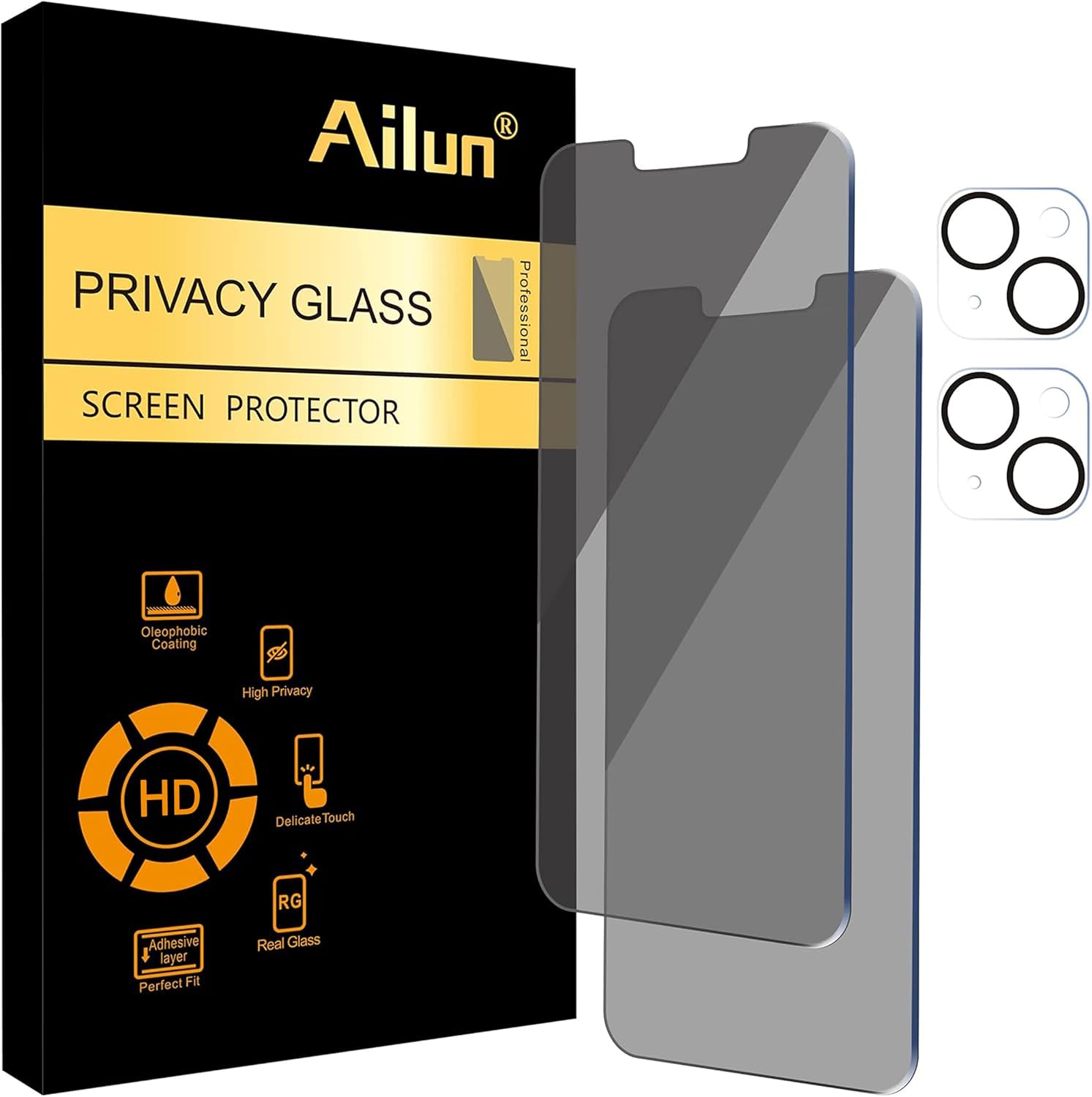 Thumbnail 6 de Ailun 3Pack for iPhone 17 Pro Privacy Screen Protector & Camera Lens Protector