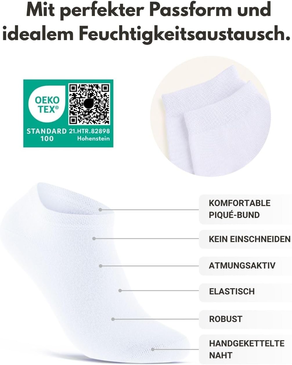 Detalle de 10 Paar Premium Sneaker Socken