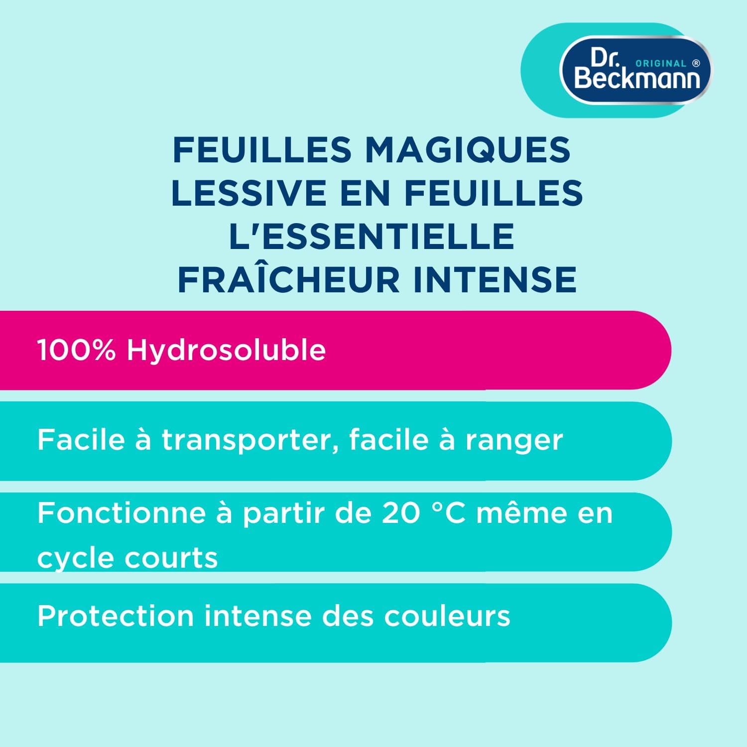 Thumbnail 3 de Dr. Beckmann - Lessive en feuilles L'ESSENTIELLE, Feuilles Magiques — Pré-dosé, désinfectant linge hydrosoluble