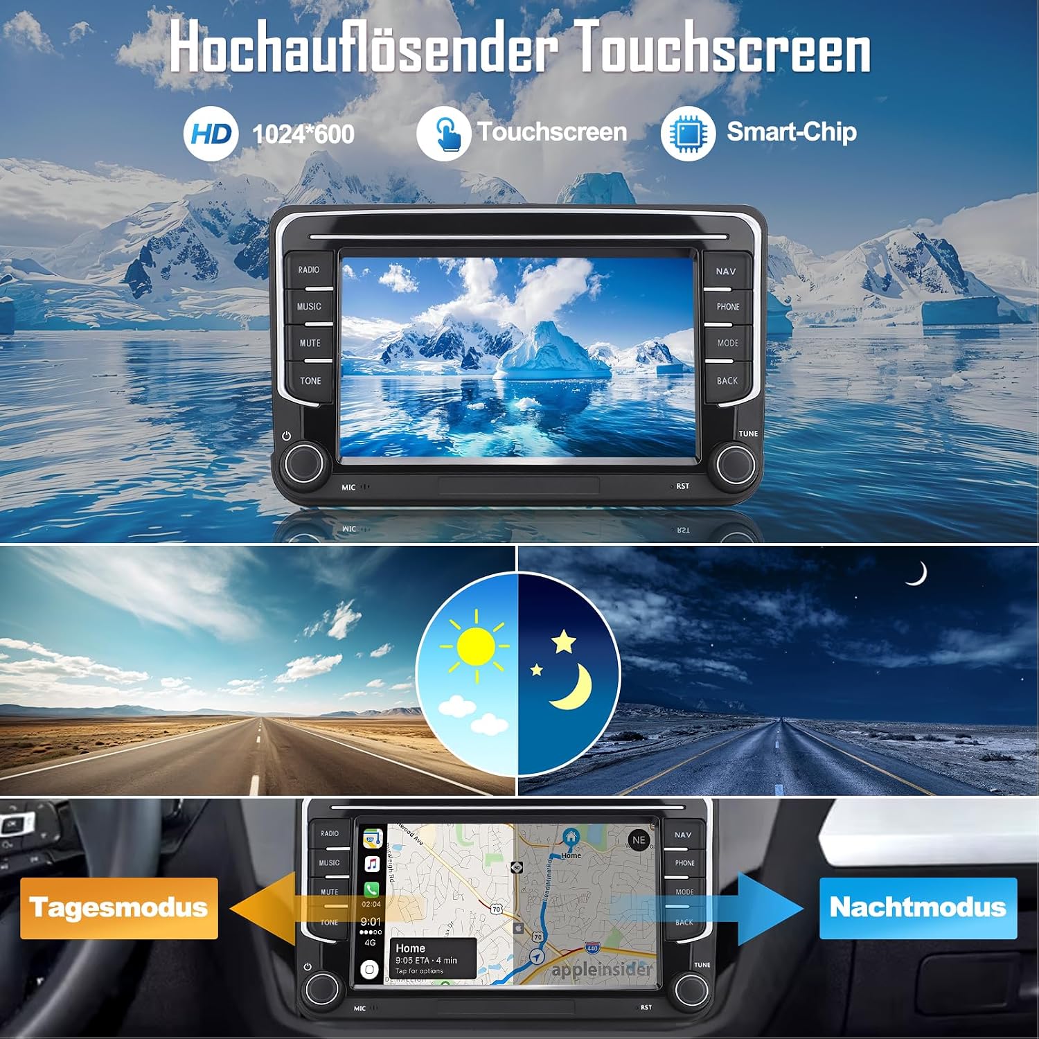 Thumbnail 4 de Android Autoradio mit GPS Navi 7 Zoll