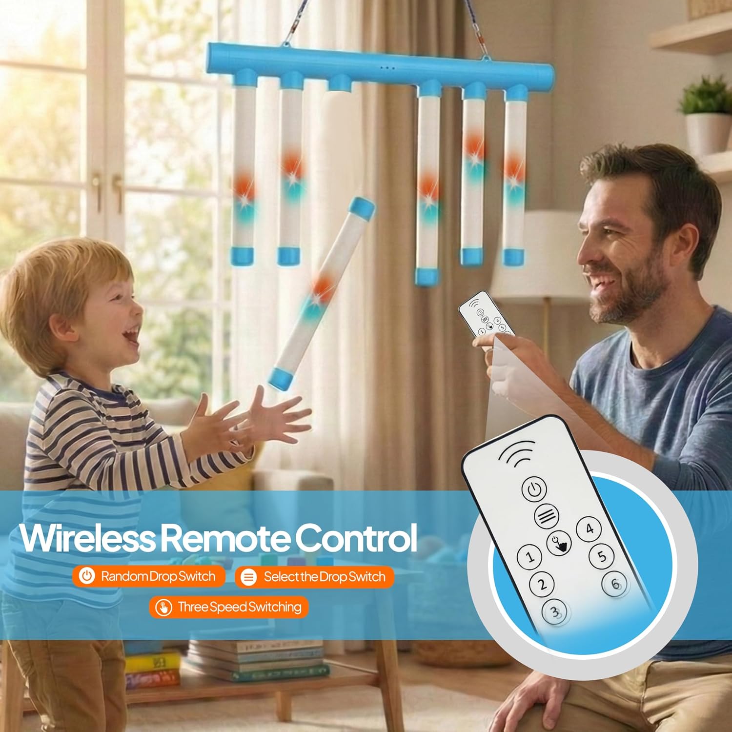 Thumbnail 4 de SAGA SPORTS Catching Sticks Game – Drop It Catch It reaction challenge with LED & controller (USB rechargeable)