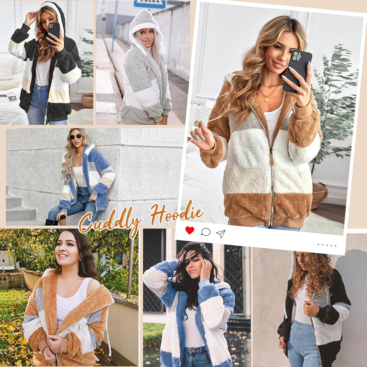 Thumbnail 6 de CMTOP Felpa Donna con Cappuccio in Pile Teddy