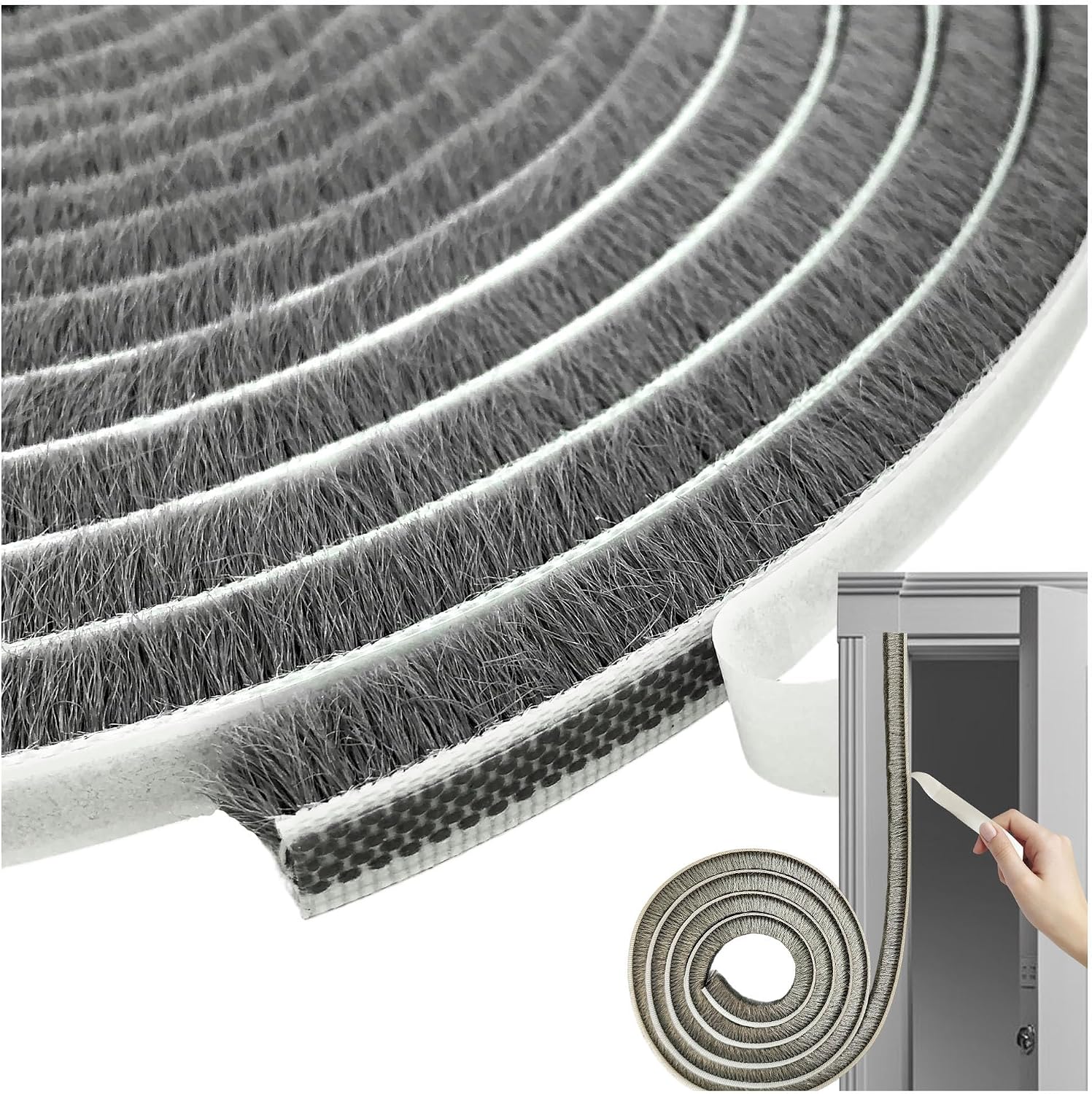 Detalle de Self-Adhesive Pile Weather Stripping, 16.5 ft