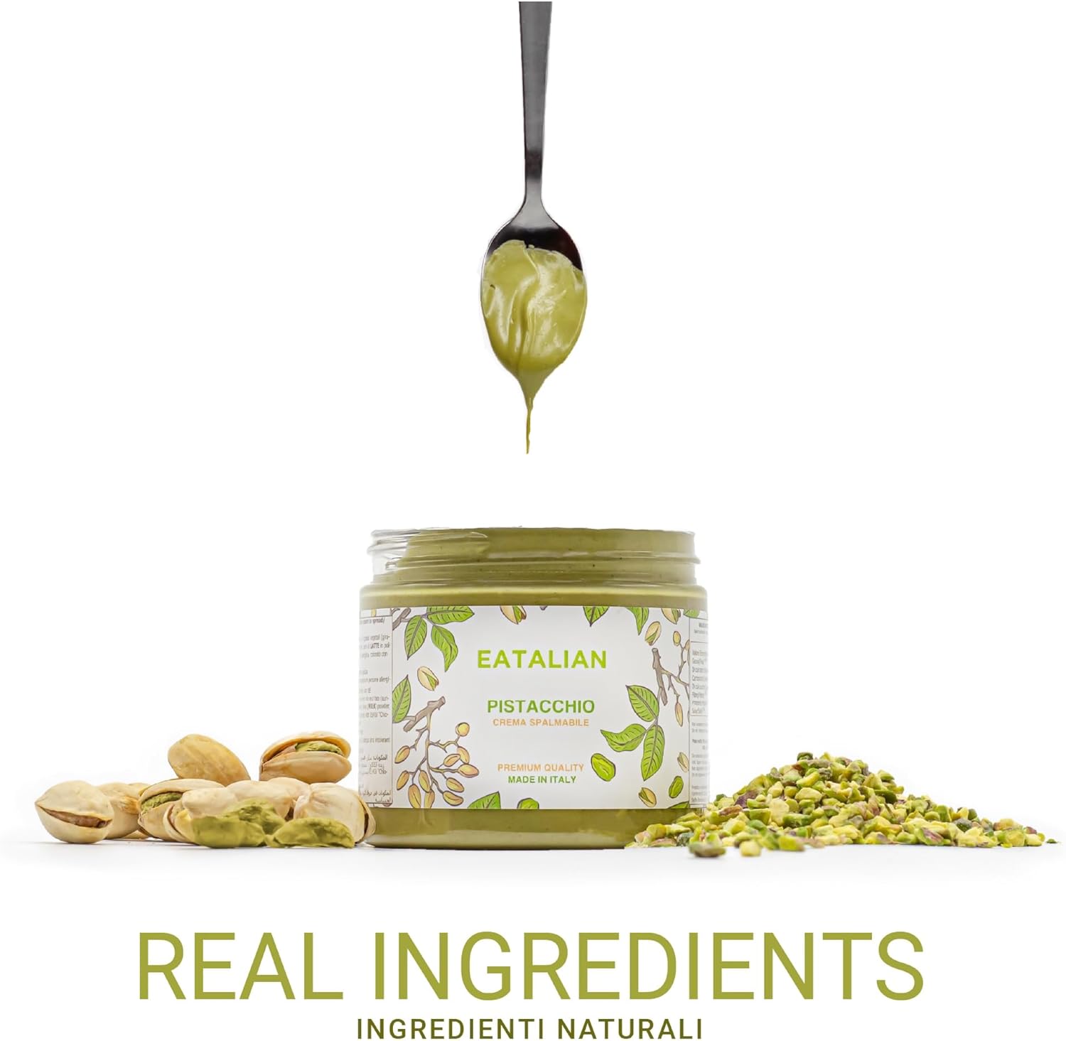 Detalle de EATALIAN by AMZ BETTER Crema de Pistacho 🌰 200g Made in Italy