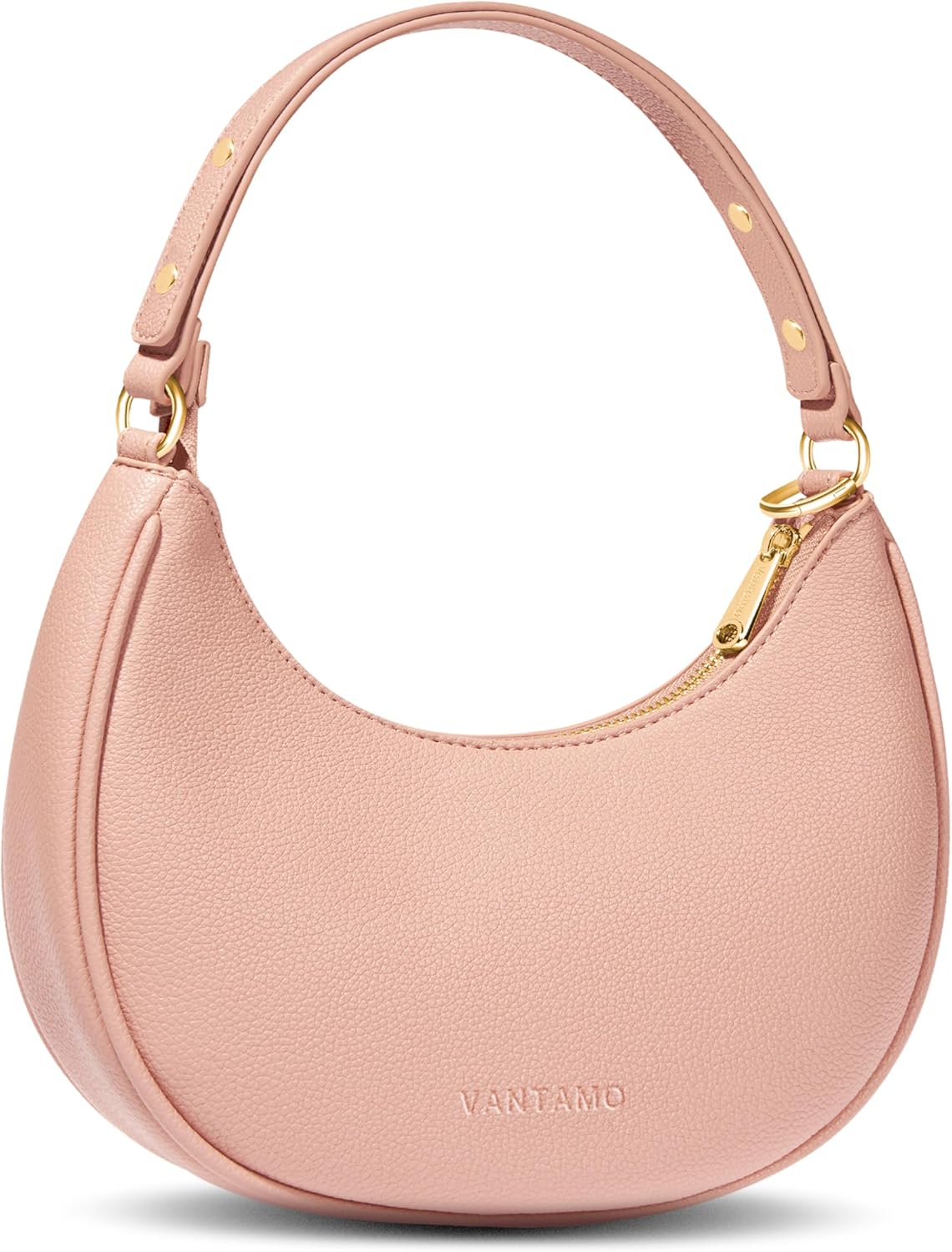 Detalle de Borsa a mezzaluna da donna in ecopelle antifurto RFID con tracolla regolabile e clip anti-borseggio