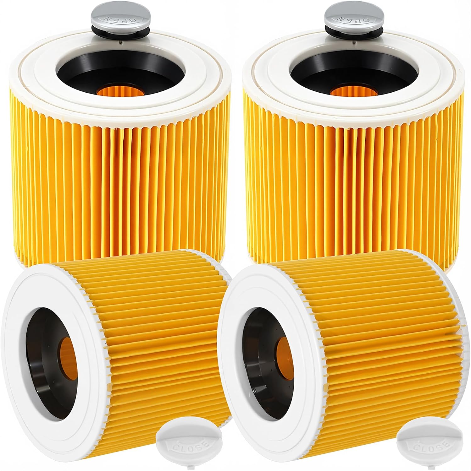 ACOMTUO 4 Filtri di Ricambio per Filtro Kärcher WD3 – Compatibili WD3, WD1, WD2, MV3, SE, VC