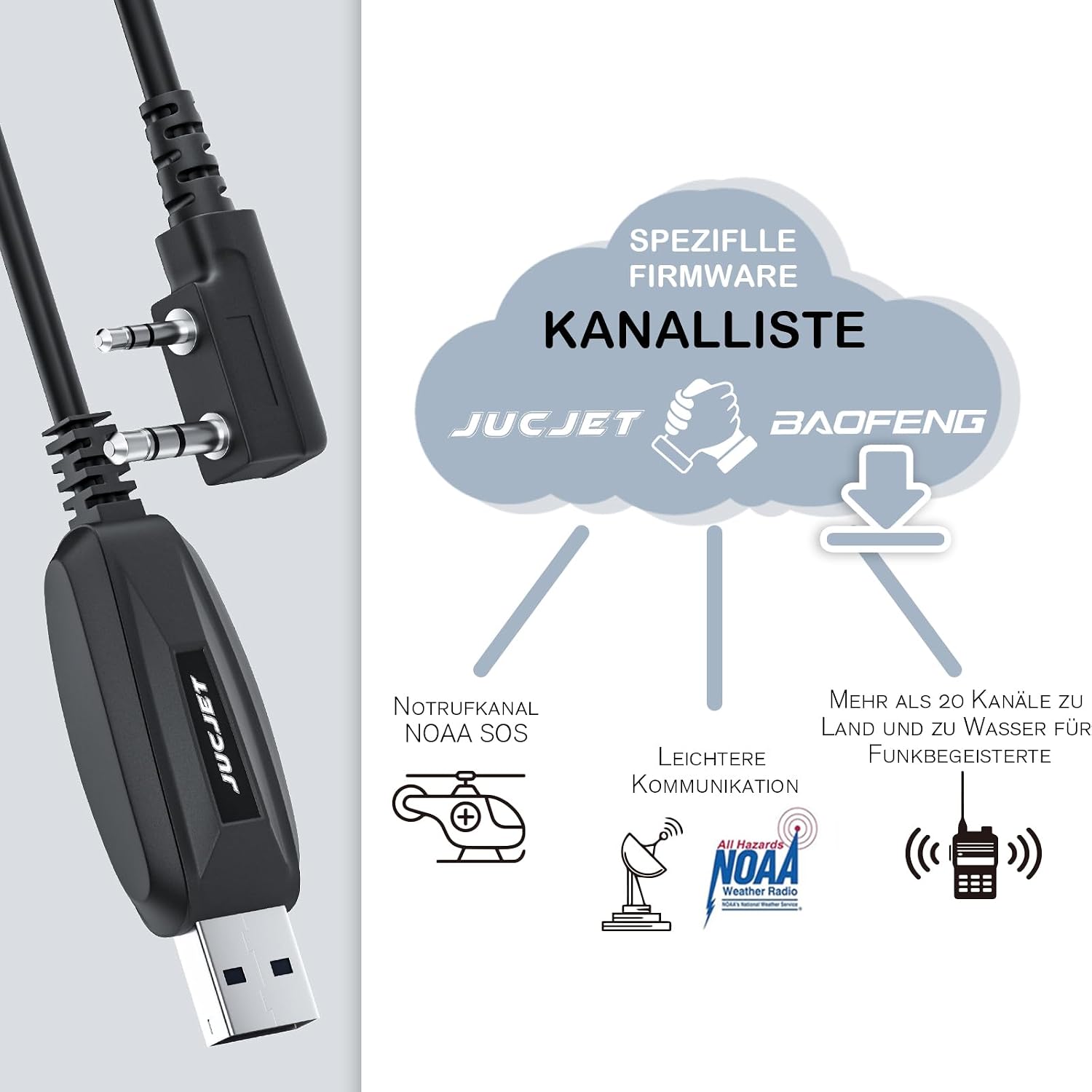 Detalle de Cavo di programmazione USB 2 pin per walkie