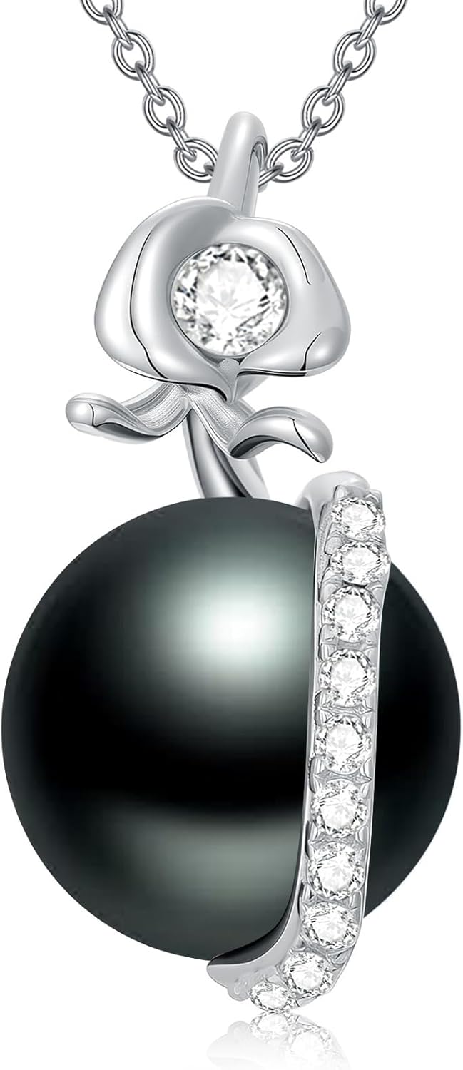 Thumbnail 1 de LONAGO Süßwasserperle Anhänger Halskette mit Infinity-Design aus 925er Sterlingsilber für Damen