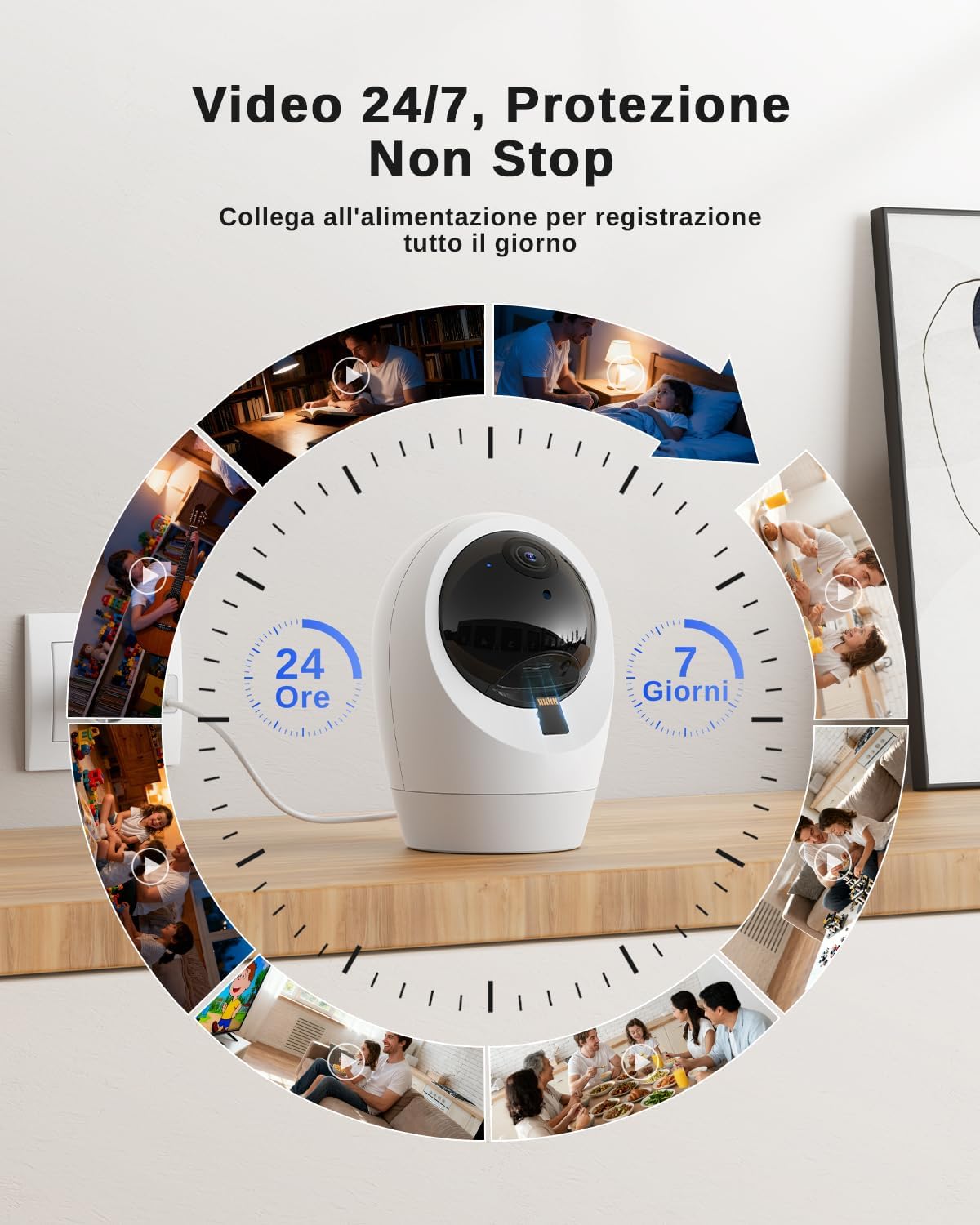 Thumbnail 2 de NUASI 2K 4G LTE Telecamera PTZ 360° per interno