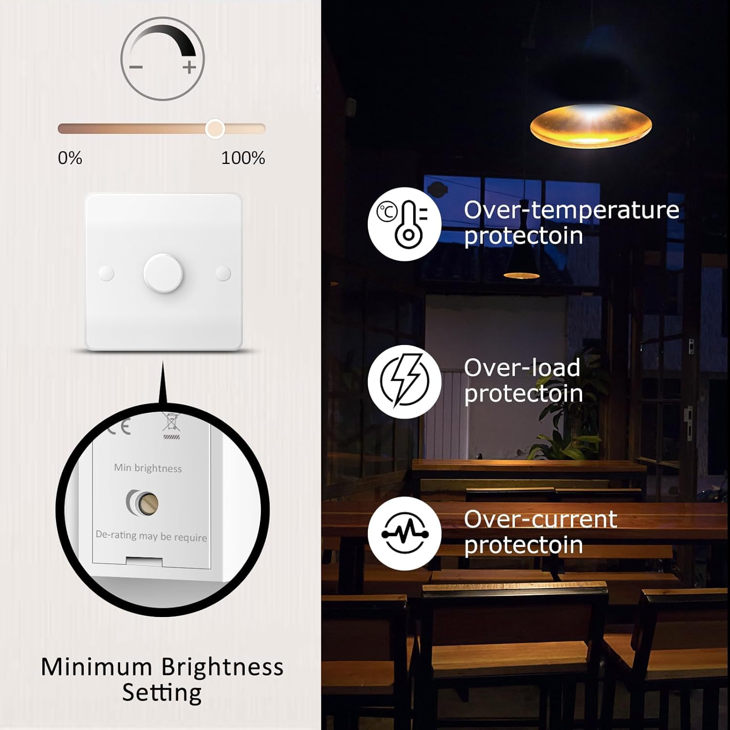 Detalle de LED Dimmer Switch 3-100W