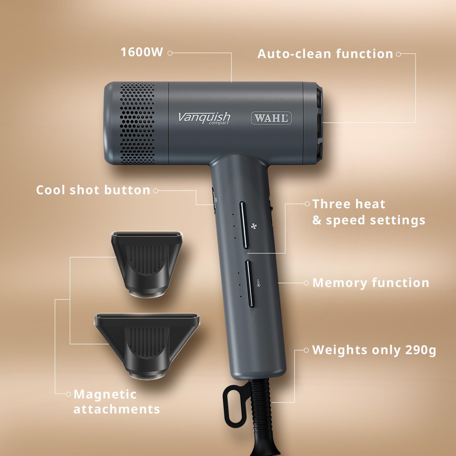 Thumbnail 5 de Vanquish Compact Grey Hair Dryer