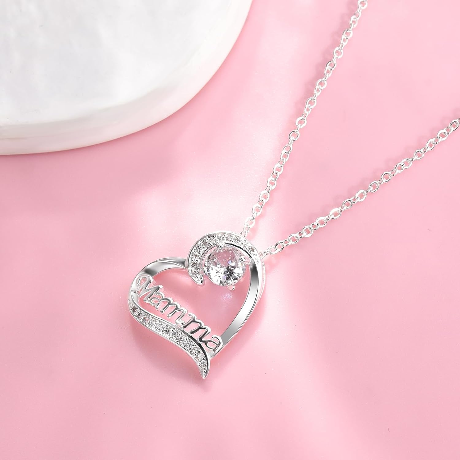 Thumbnail 3 de VGWON Collana per Festa della Mamma con ciondolo a cuore, regalo per mamma per Natale e compleanno