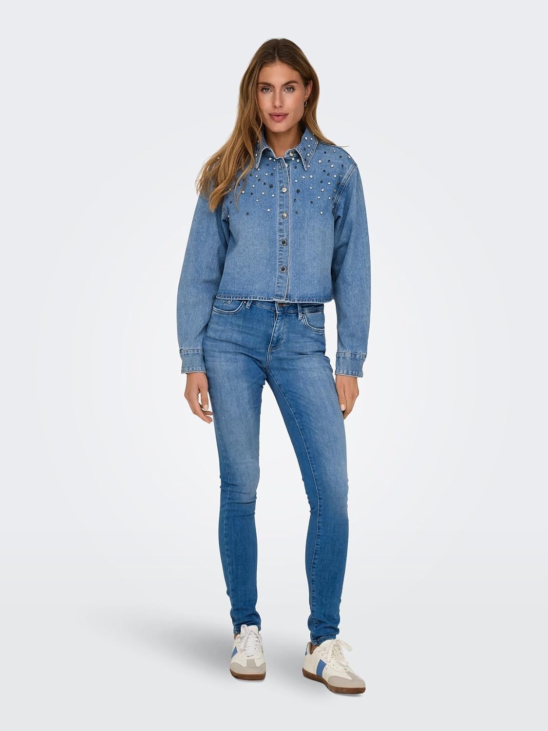Detalle de ONLY Female Skinny Jeans ONLBLUSH – Mittlere Taille, Skinny Fit