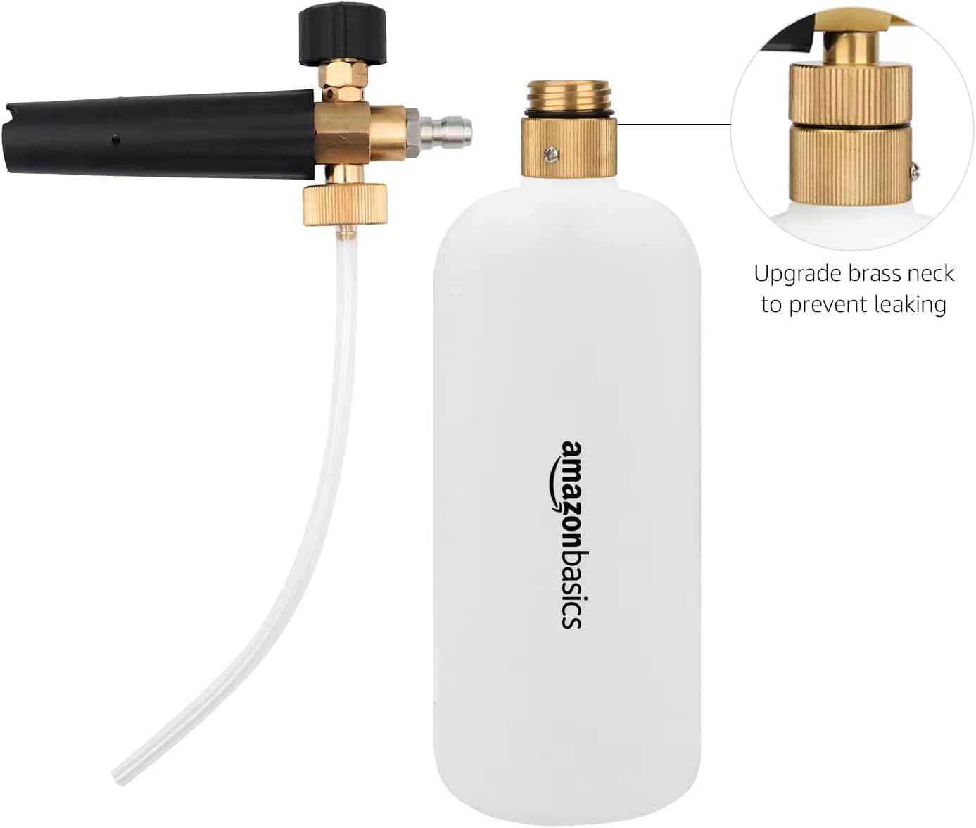 Detalle de Amazon Basics Foam Cannon with 1/4-Inch Quick Connector for Pressure Washer – 33-Ounce
