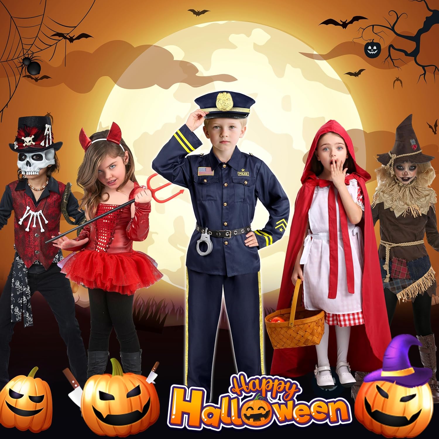 Detalle 2 de Joycover Kids’ Police Costume Set with Light-Up, Sound-Emitting Toy Camera