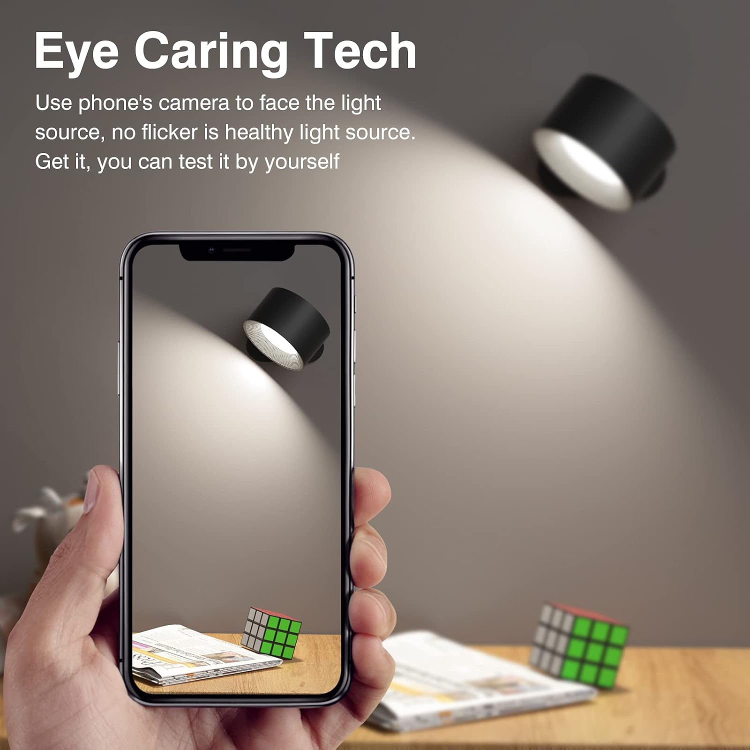Detalle de Coollamp LED Indoor Wall Lamp 3-level Rechargeable