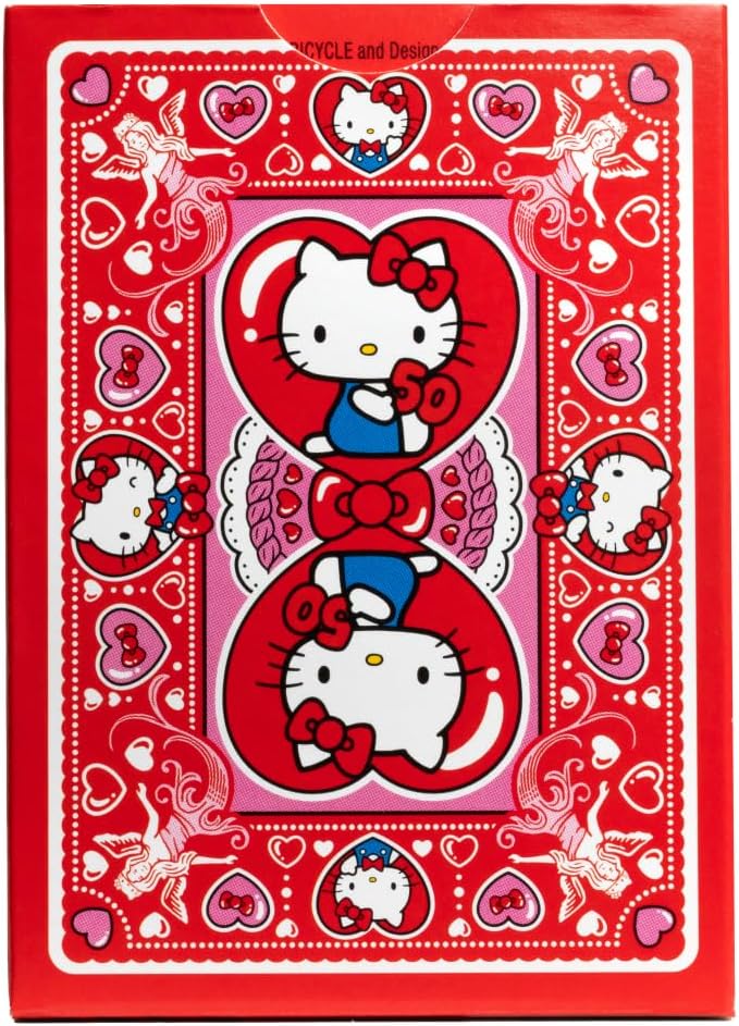Detalle 2 de Bicycle Hello Kitty baraja 50th Anniversary