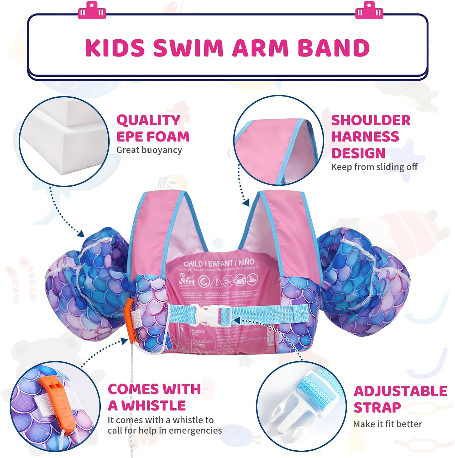 Thumbnail 6 de Zeraty Toddler Swim Vest, 30–50 lb