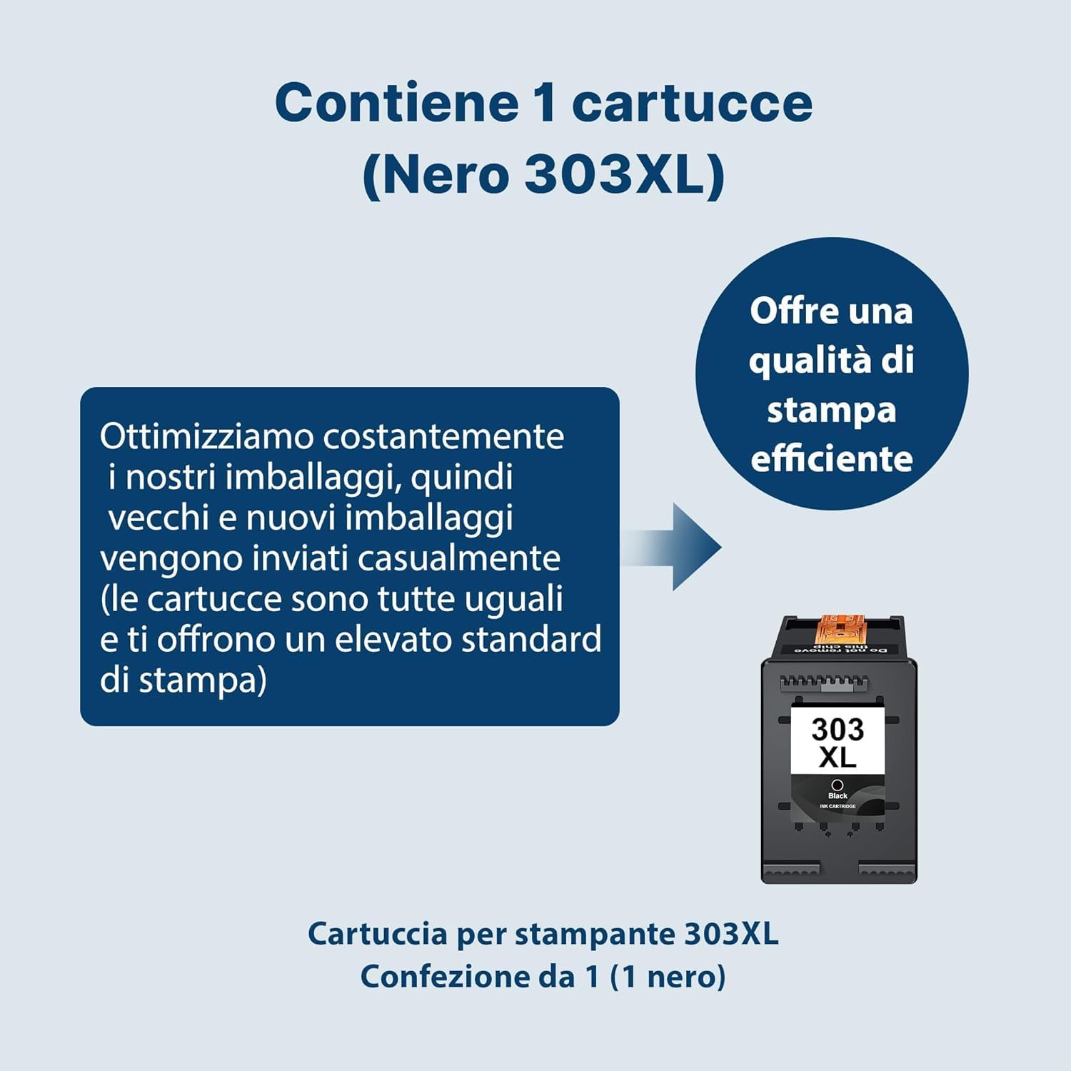 Detalle de Cartuccia HP 303 XL Nero Sostituzione per Envy Photo (1-Pack) – Washope 303 XL