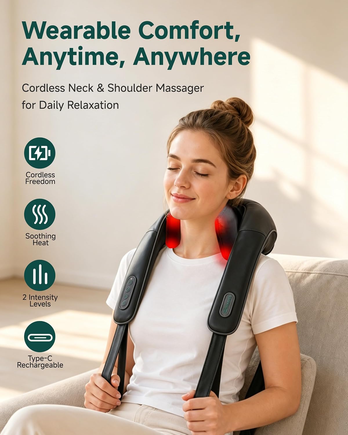 Thumbnail 4 de Snailax Neck Massager Deep Tissue with Heat