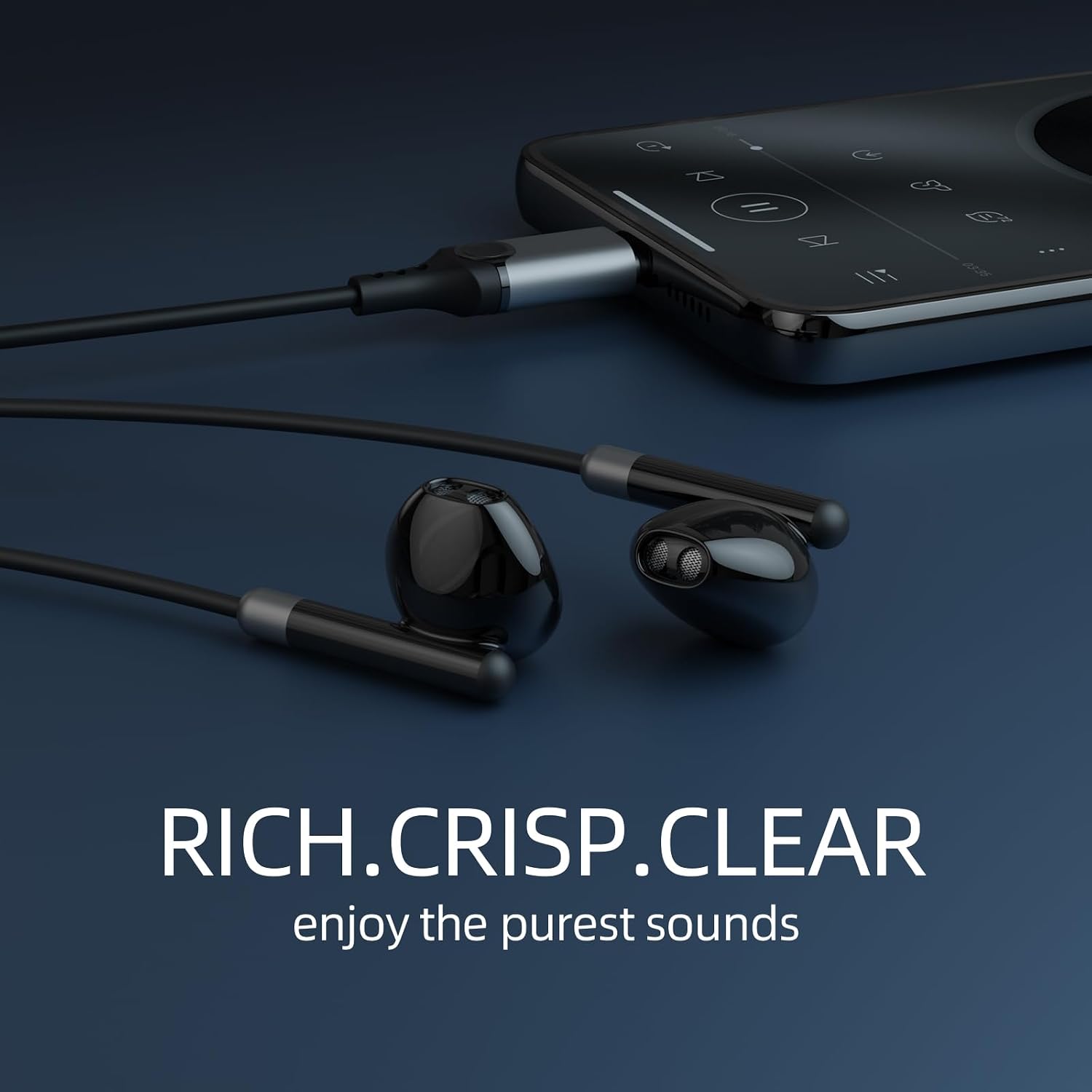 Detalle de USB-C Kopfhörer mit Mikrofon – In-Ear Headset für Samsung Galaxy, iPhone 15/16/17, iPad und mehr