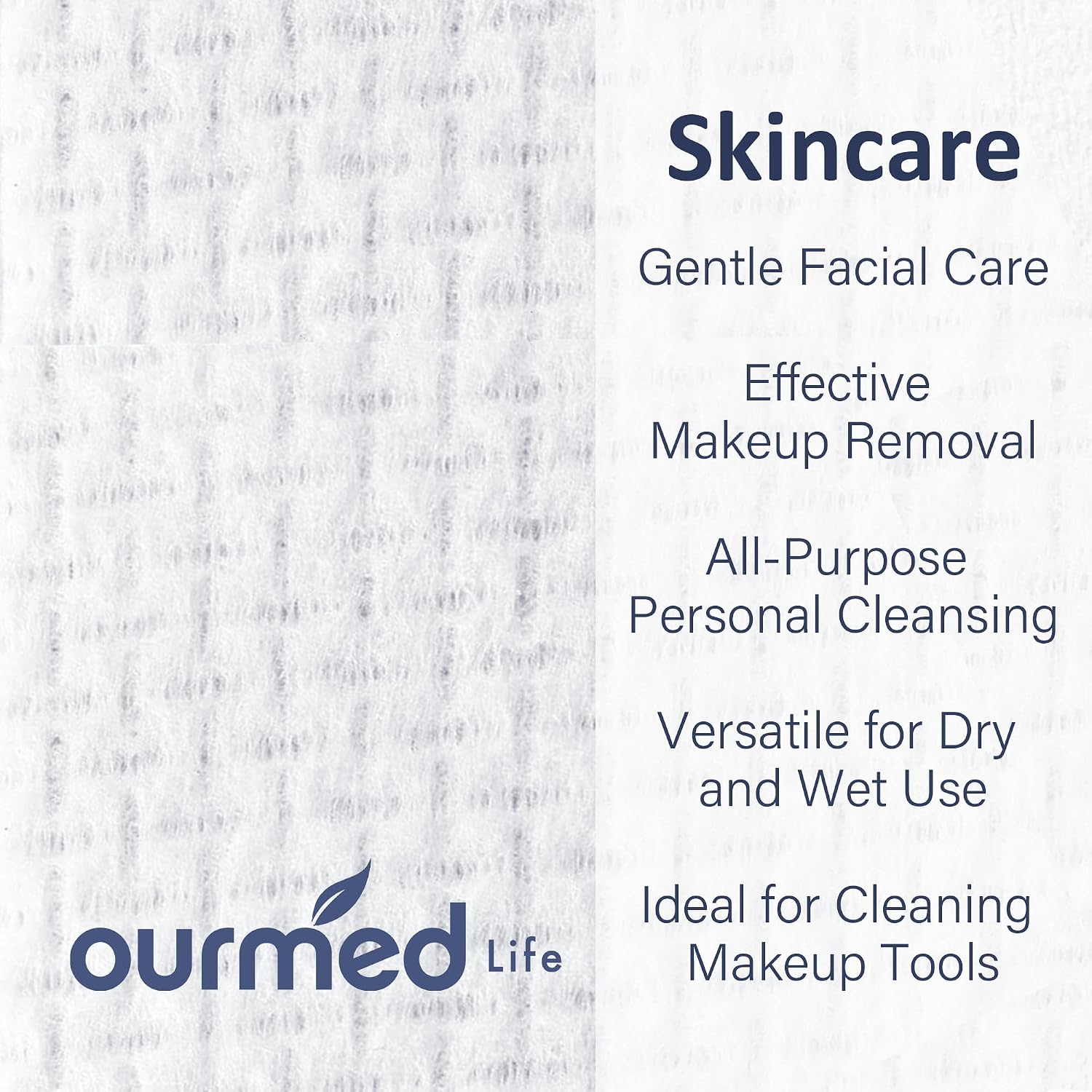 Thumbnail 1 de Ourmed Life Asciugamani Viso Biodegradabili Monouso (300 unità) – salviette/ panni struccanti per pelli sensibili