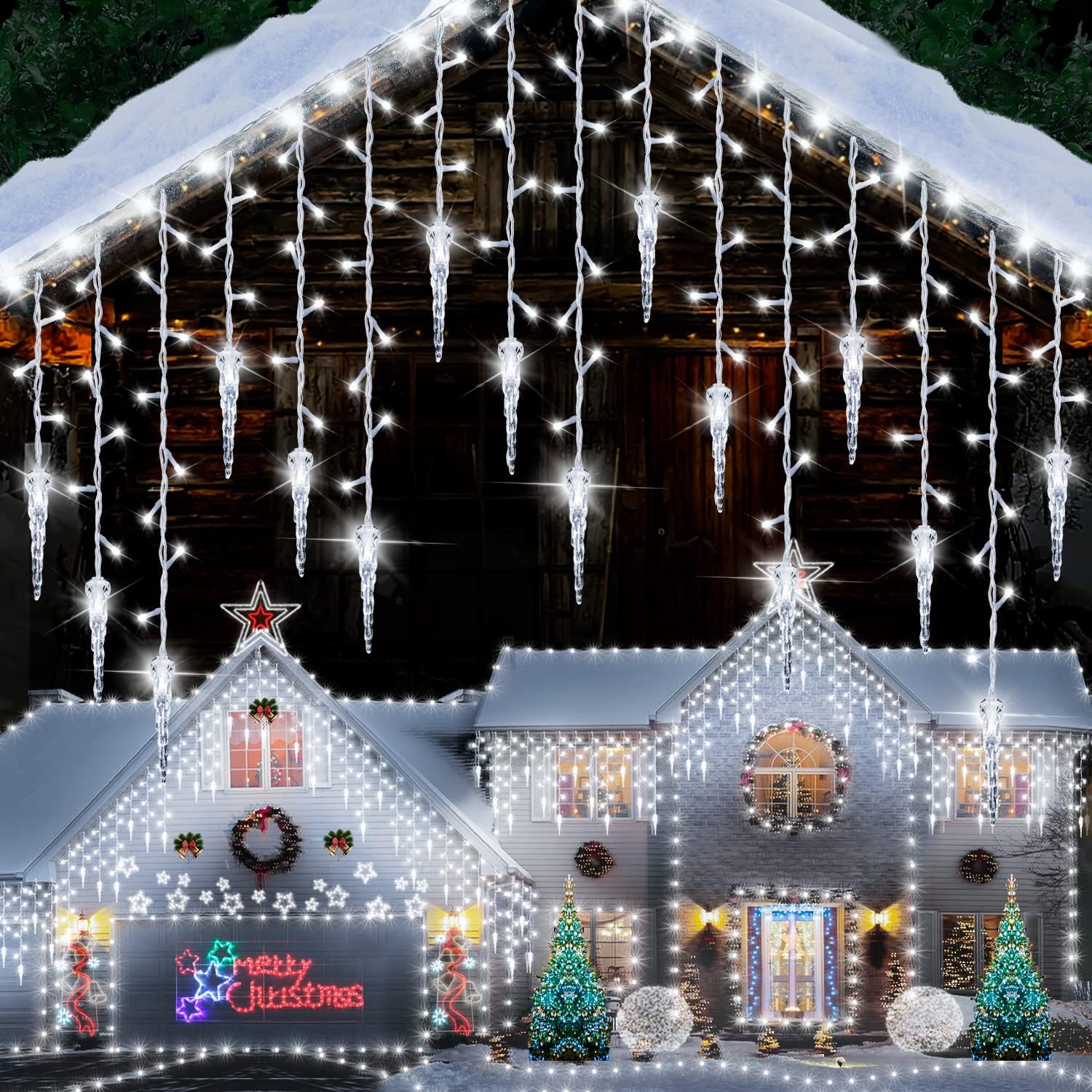 MOJINO Tenda luminosa esterna 10 m, 360 LED