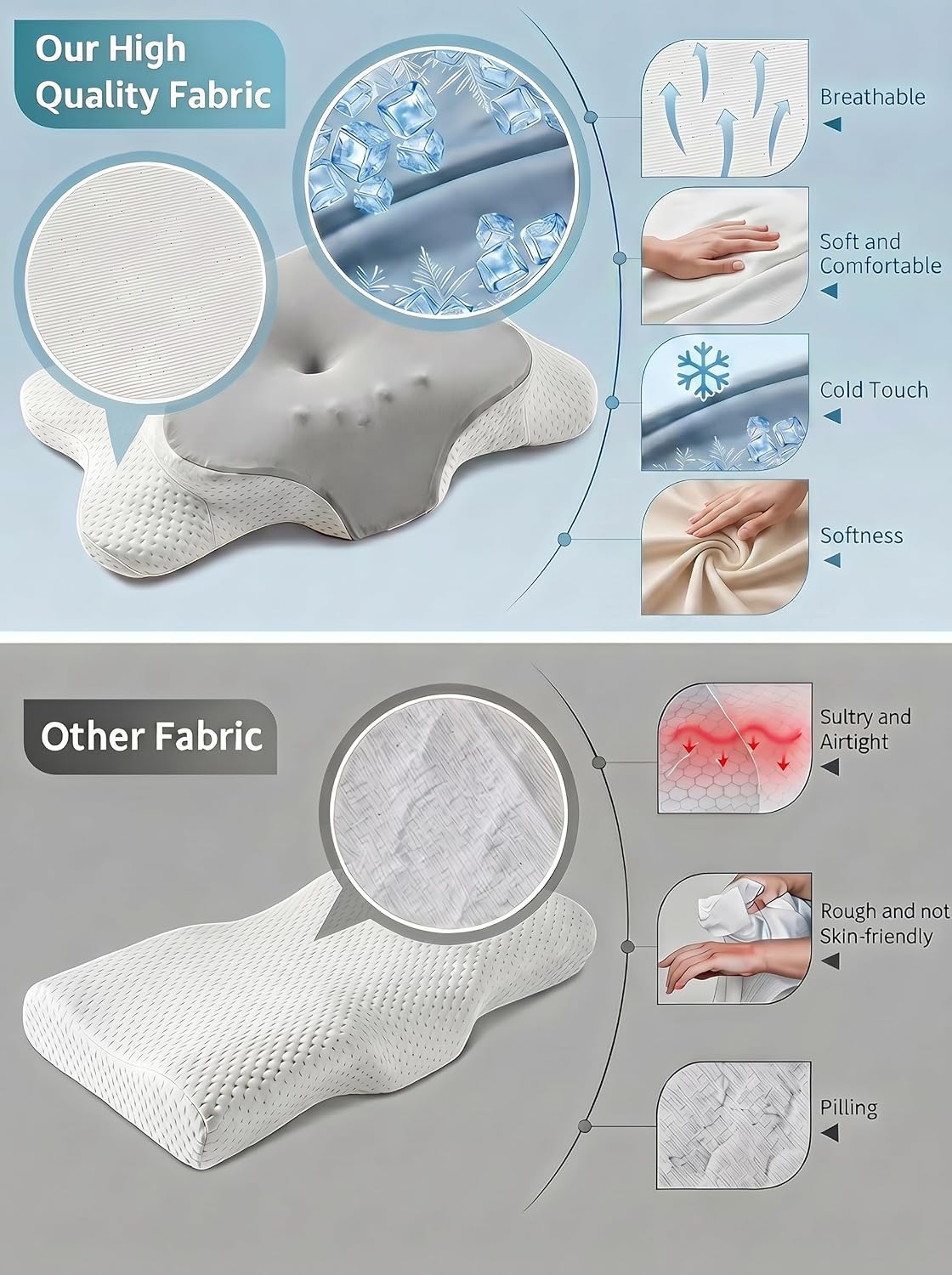 Thumbnail 4 de TOOHUB Cervical Neck Pillow — Butterfly Ergonomic Memory Foam for Neck & Shoulder Relief