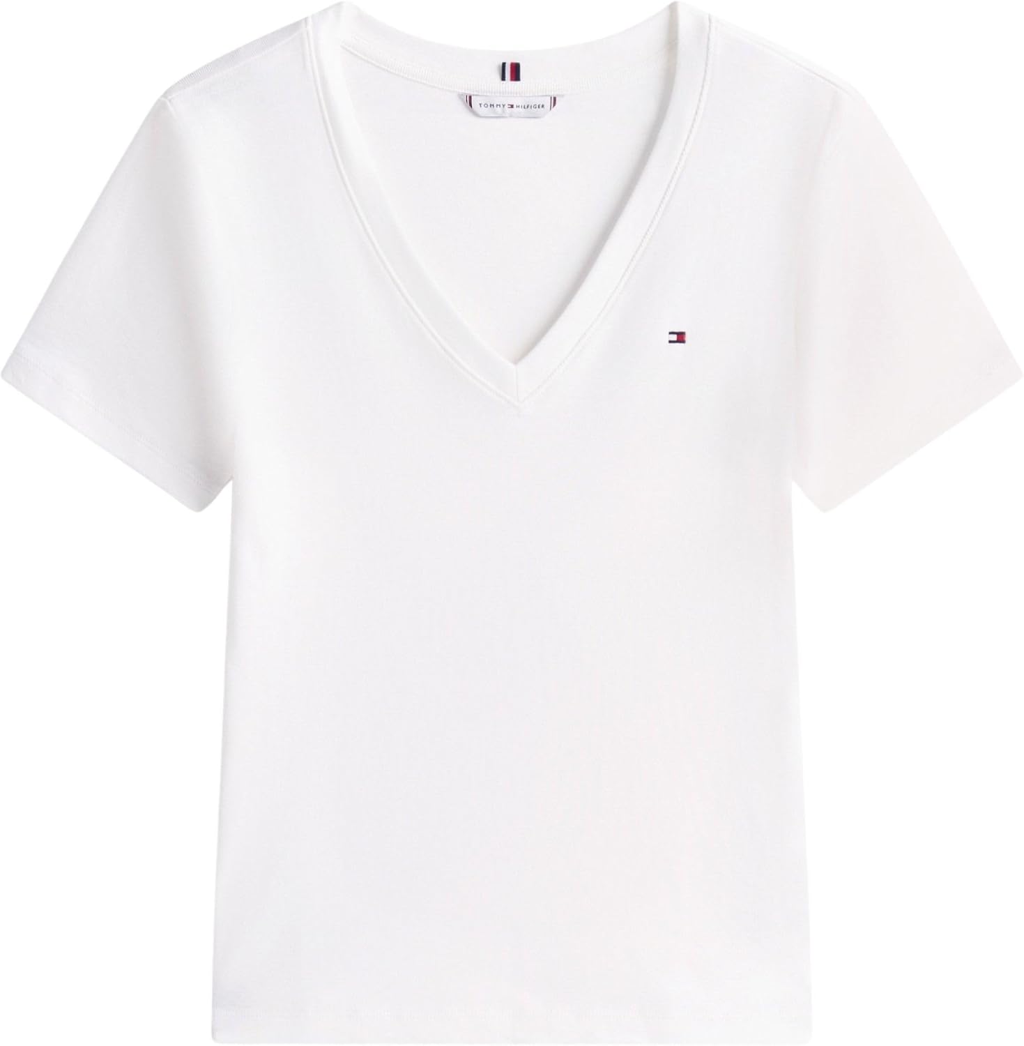 Thumbnail 4 de Tommy Hilfiger T-Shirt Manches Courtes Femme New Slim Cody V-Neck Col en V