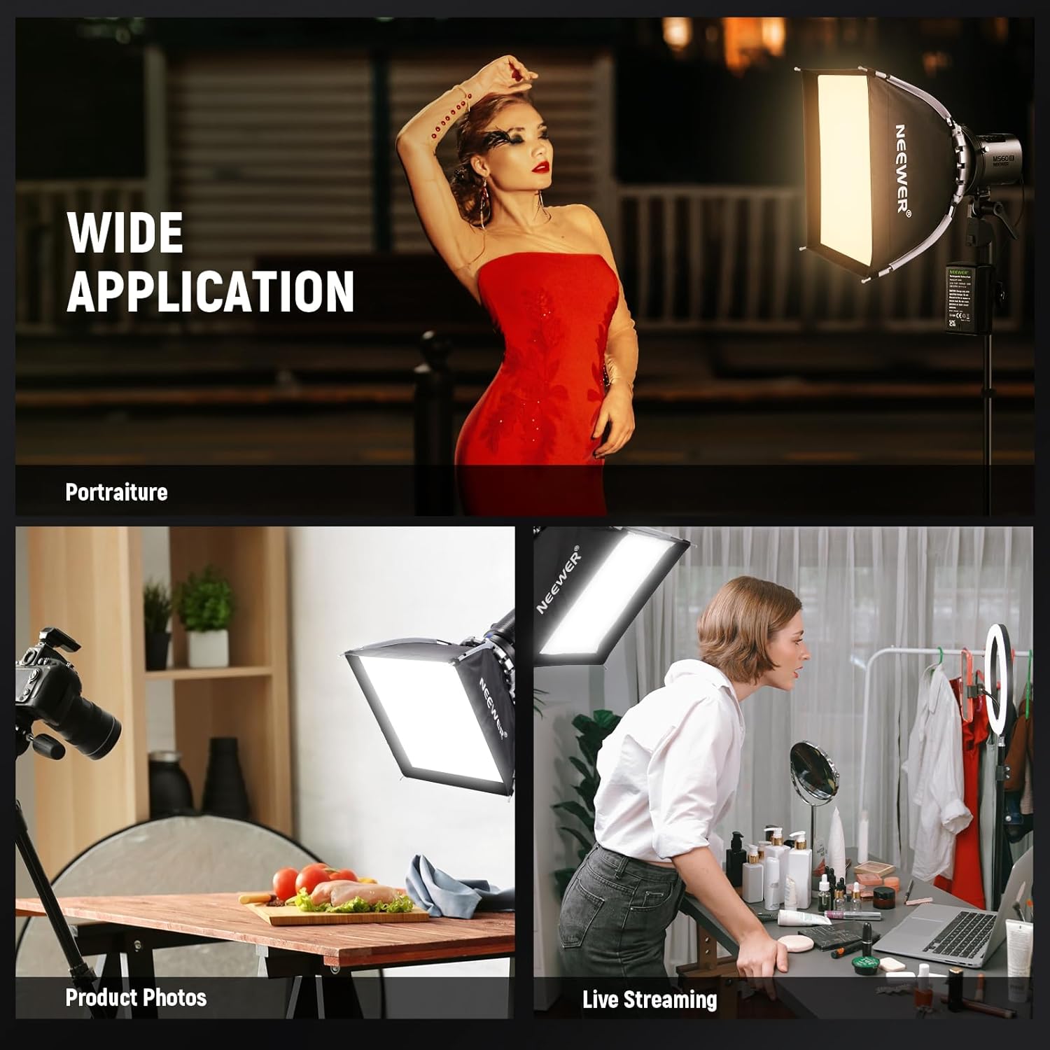 Thumbnail 6 de NEEWER NS15S 15.7x15.7in Quick Setup Foldable Softbox – Bowens Mount compatible