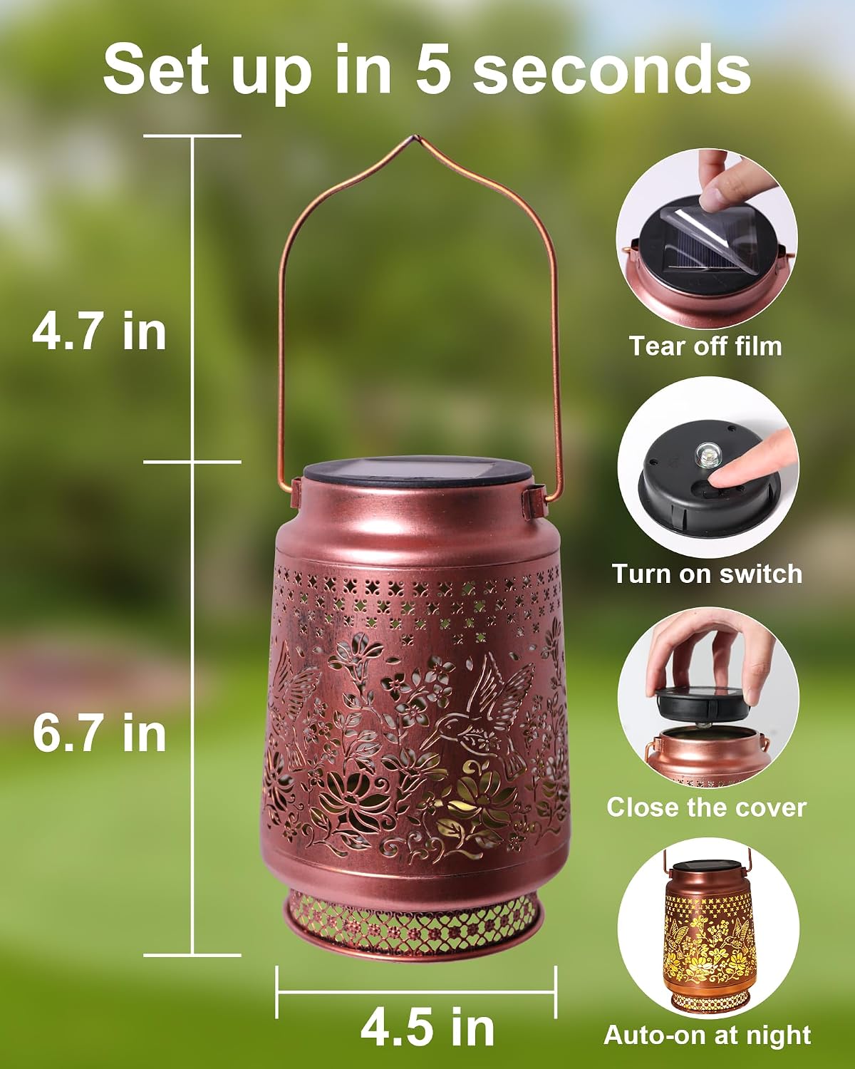 Thumbnail 3 de Hummingbird Solar Garden Lanterns