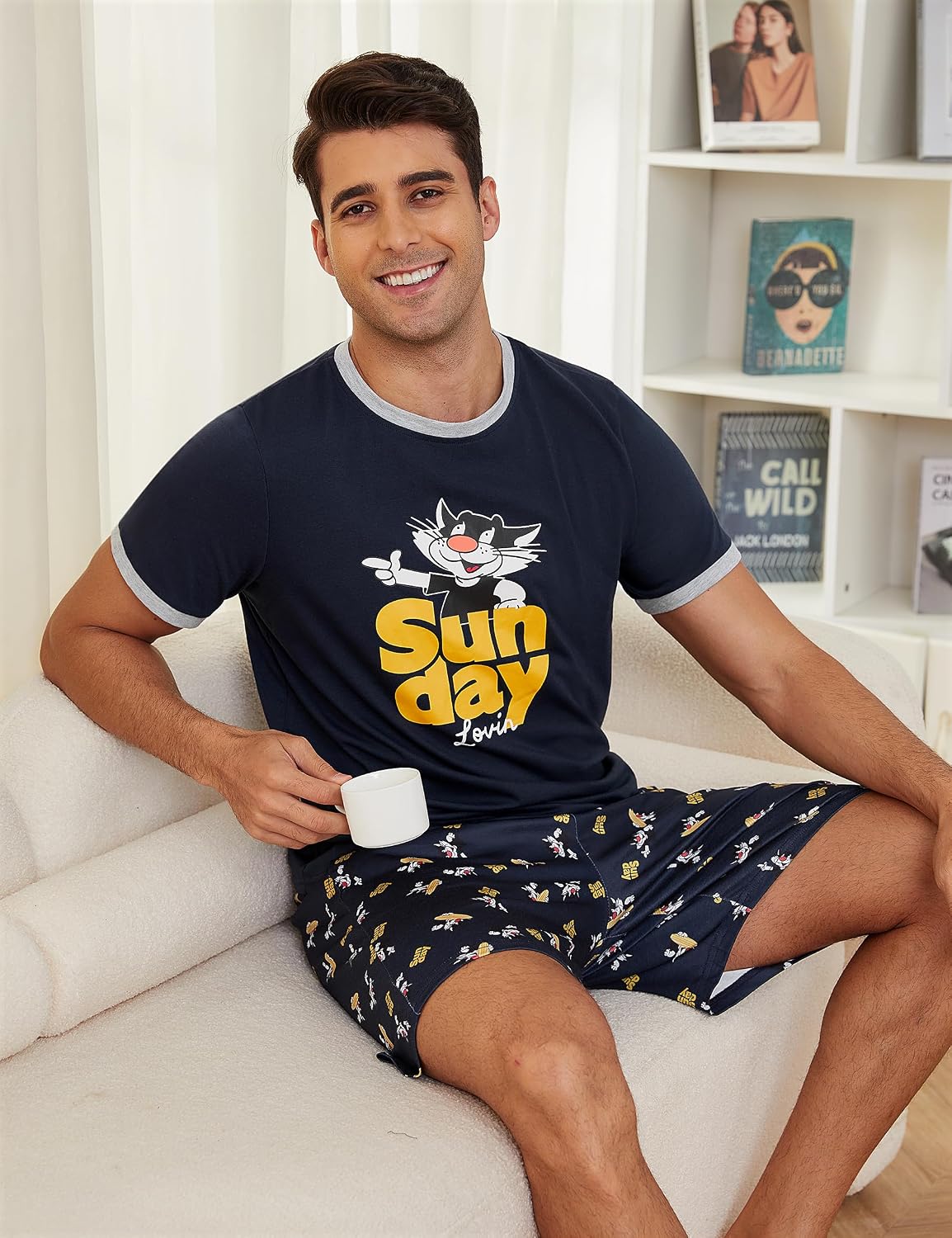 Thumbnail 6 de Demegimi Pyjama Court Homme Été en coton 95%