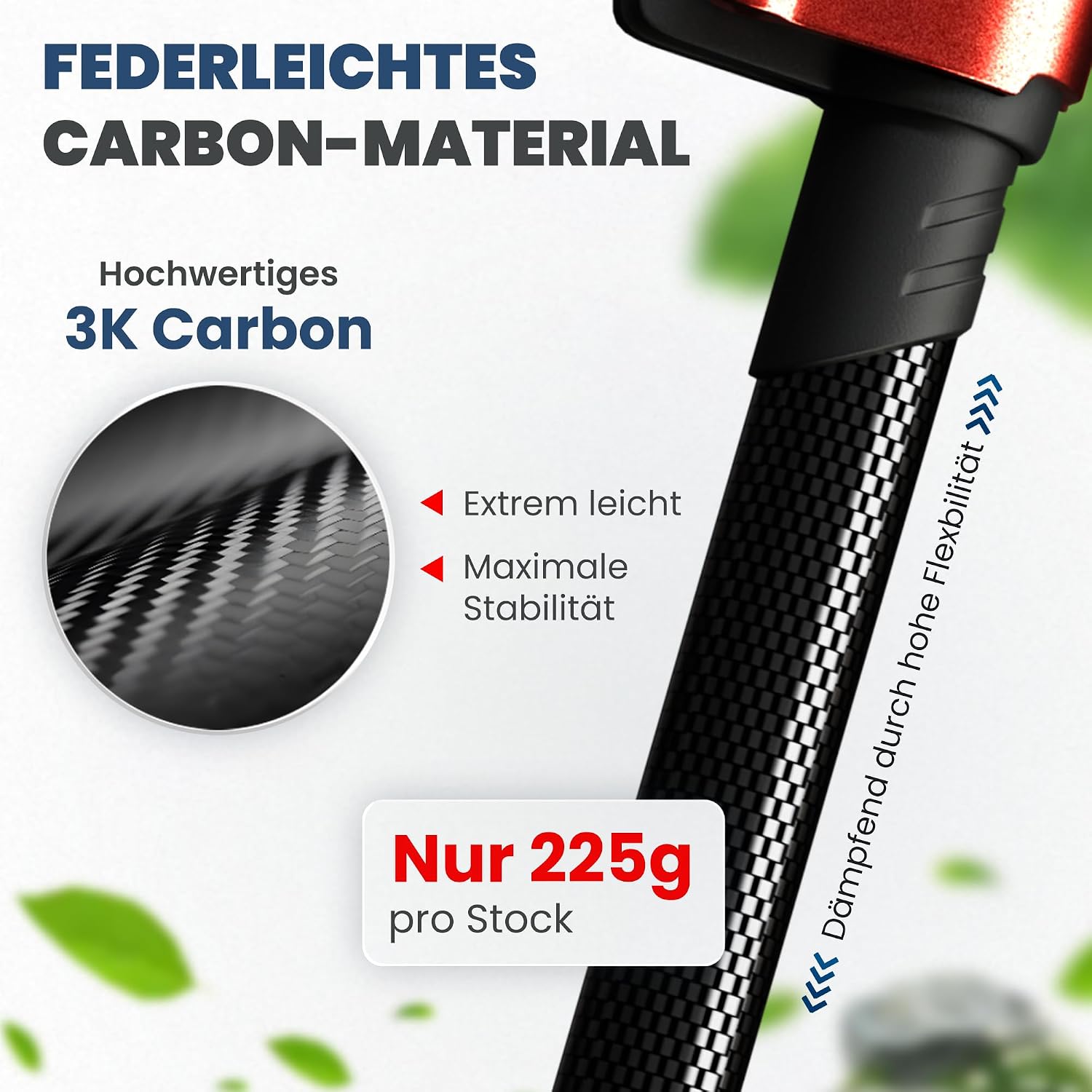Detalle 2 de Steinwood Premium Carbon Wanderstöcke 65–135 cm