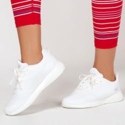 Detalle de Skechers Bobs Squad Tough Talk: zapatillas mujer blancas de punto knit, tamaño 38.5 EU