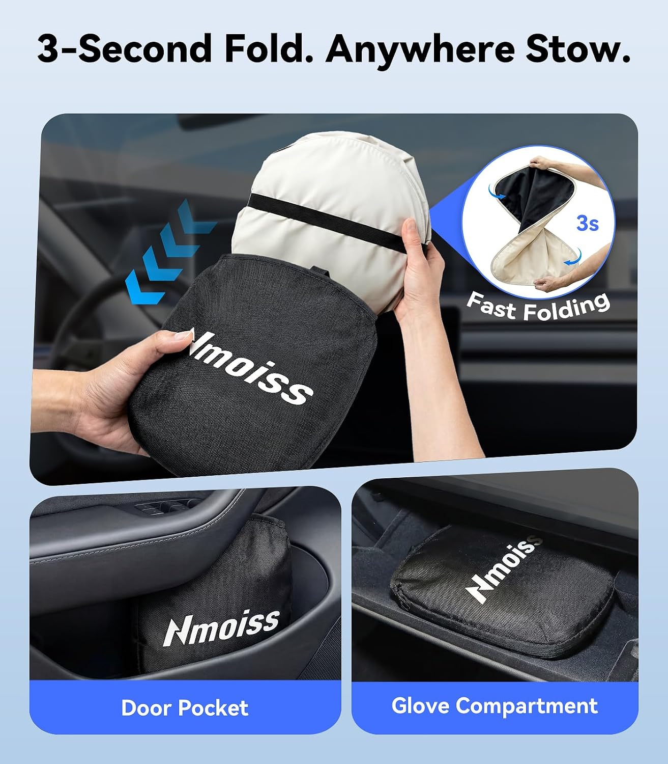 Thumbnail 6 de Nmoiss Ice Silk Air-Cooled Car Windshield Sun Shade