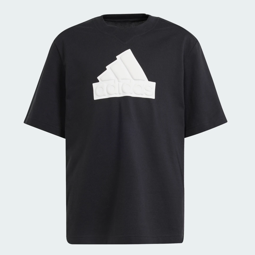 Detalle de Adidas Camiseta Future Icons Logo Piqué – Negro