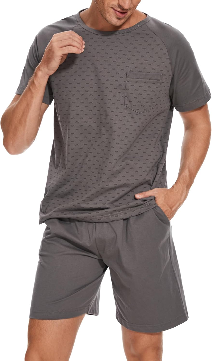 Thumbnail 3 de Winovia Herren Schlafanzug Kurz Baumwolle – Nightwear Set Sommer Shorty
